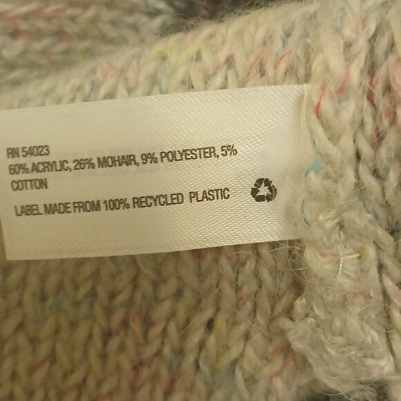 GAP Striped Short Sleeve Knit Top, Gray With Hints Of Pink. Size XS - Picture 8 of 9